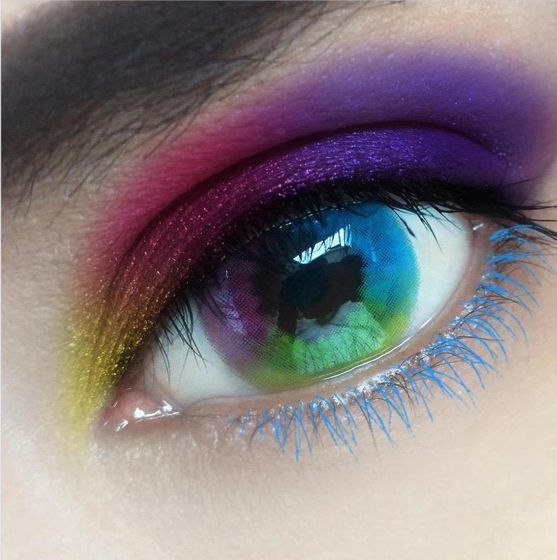Halloween Rainbow Multi Rainbow Colored Contact Lenses