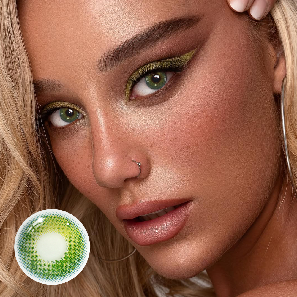lracema Green Prescription Colored Contact Lenses