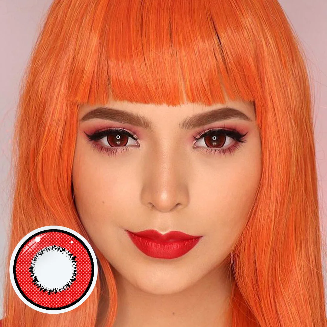 Cosplay Element Red Prescription Colored Contact Lenses