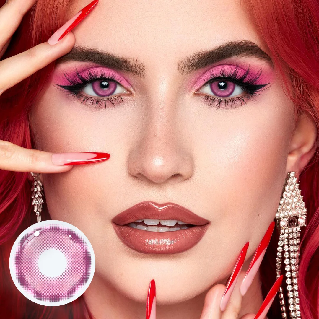 Cosplay Fairy Rose Pink Colored Contact Lenses