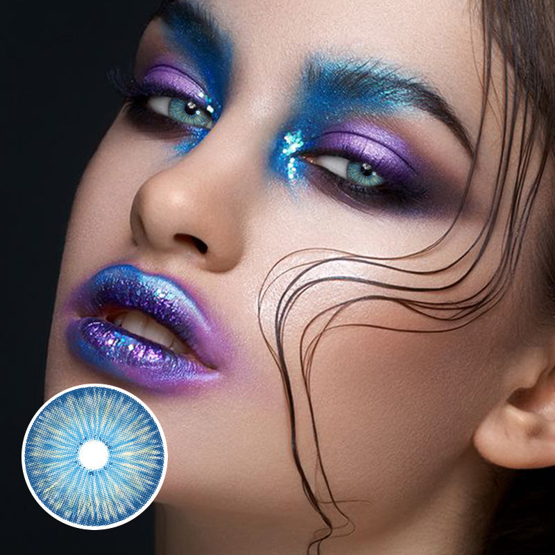 New York Blue Prescription Colored Contact Lenses