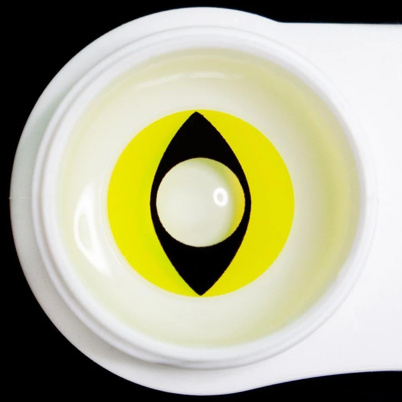 Halloween cat eye yellow Prescription Colored Contact Lenses