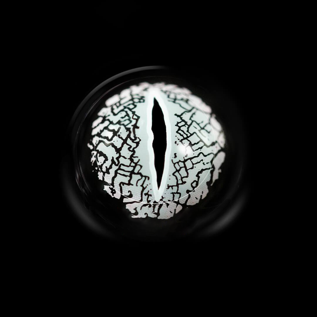 Halloween LizardEye Sliver Colored Contact Lenses