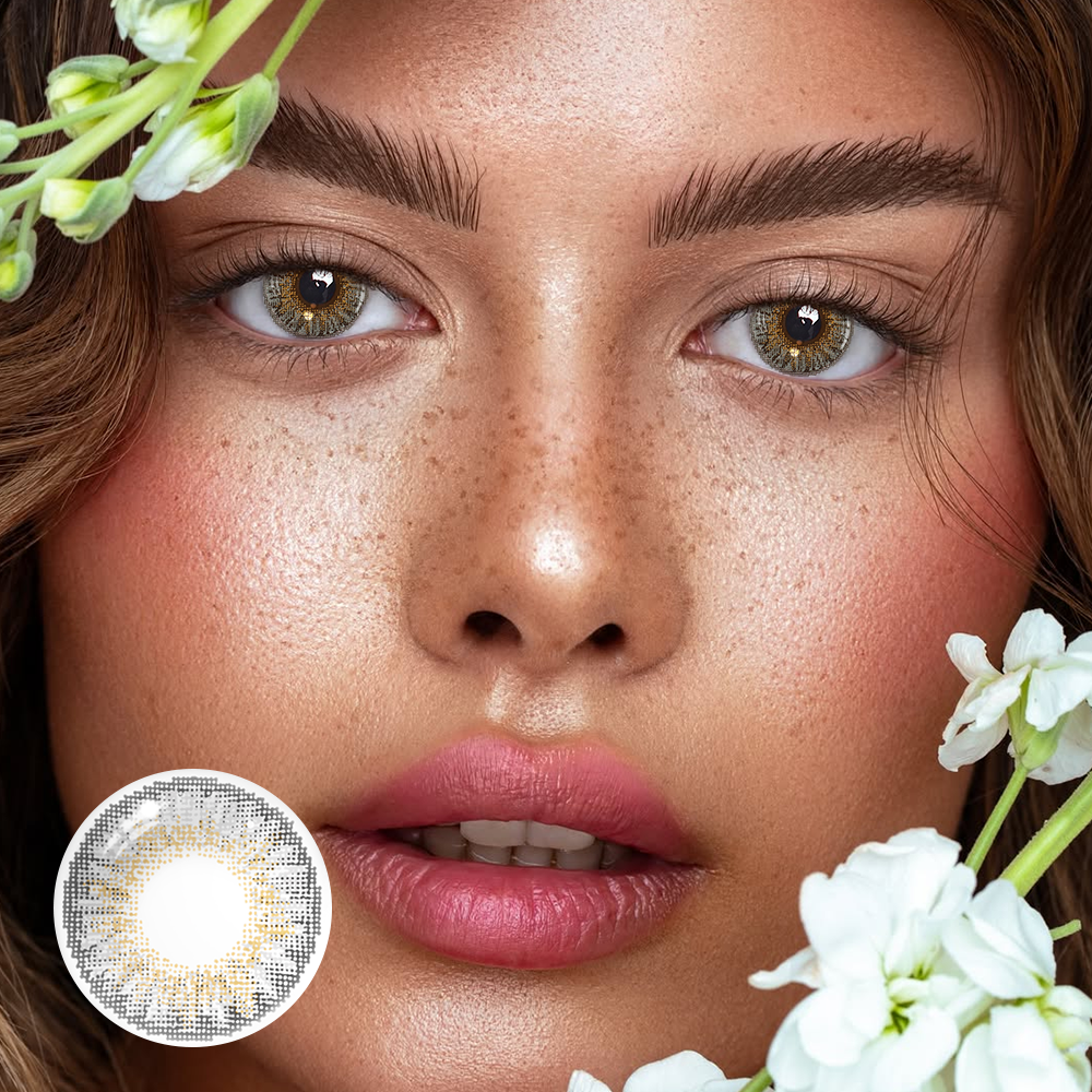 New 3-Tone Gray Prescription Colored Contact Lenses