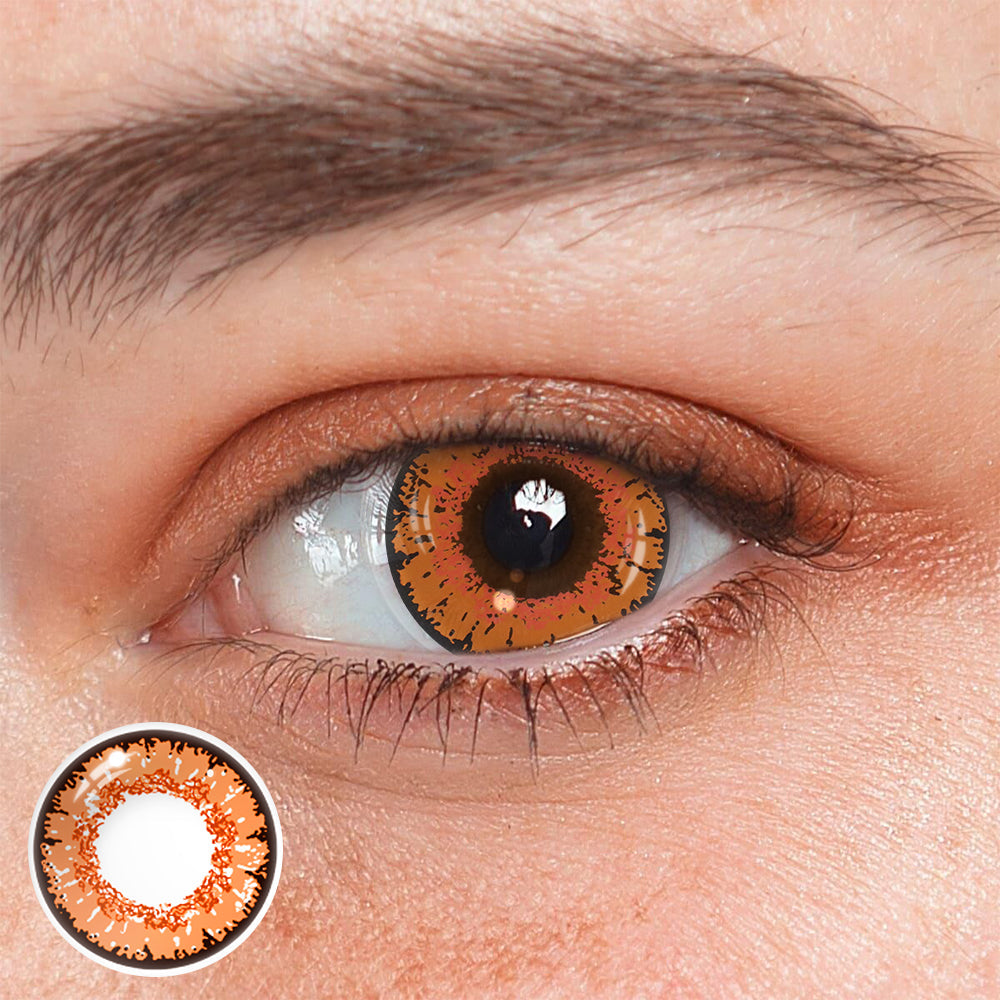 Cosplay Queen Orange Brown Colored Contact Lenses