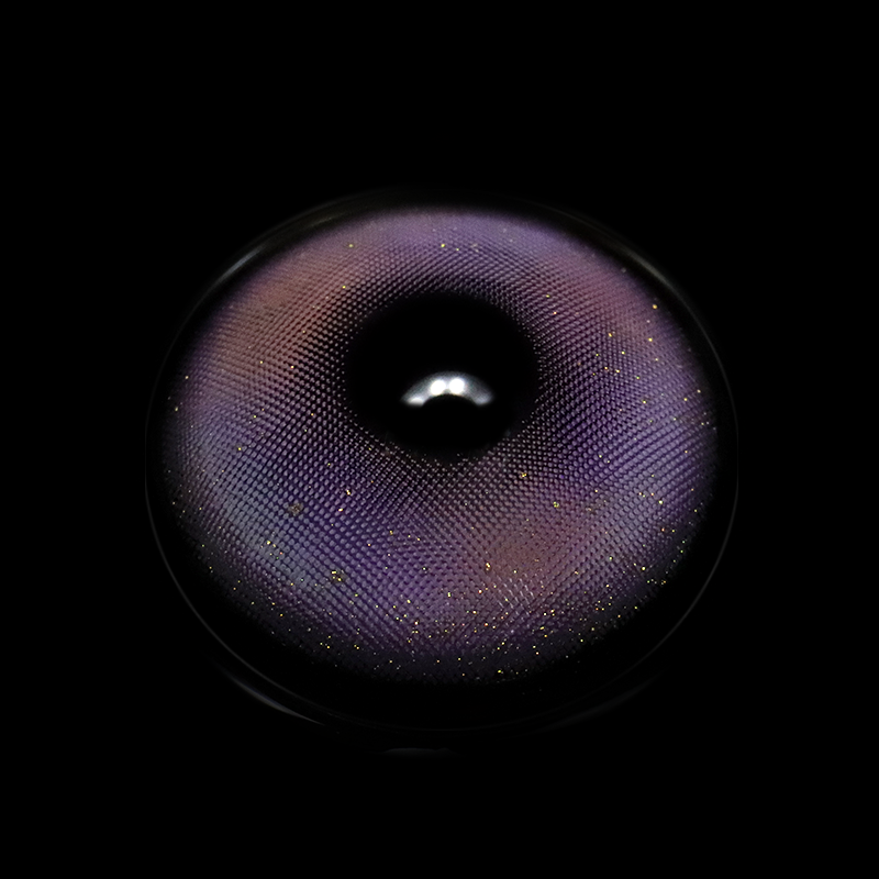 Cosplay Gold Rim Purple Colored Contact Lenses
