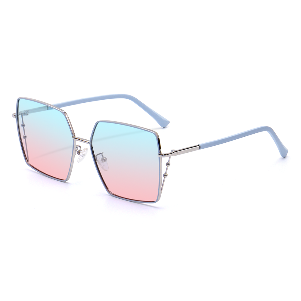 Beatrice Oversized Pink Blue Sunglasses