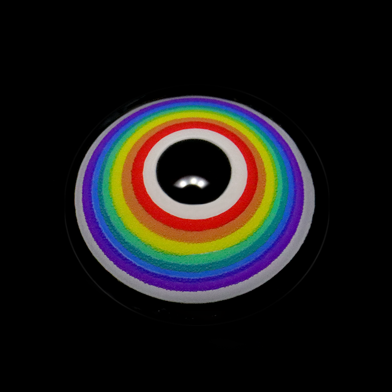 Cosplay Circle Line Rainbow Colored Contact Lenses