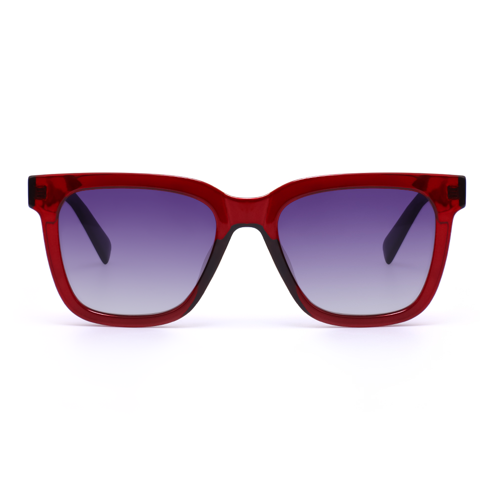 Emmanuel Retro Squared Red Sunglasses