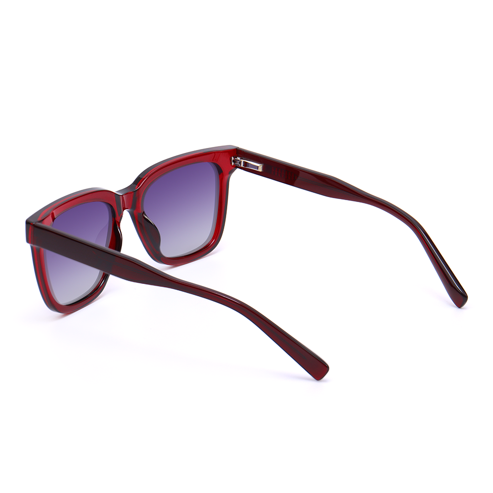 Emmanuel Retro Squared Red Sunglasses