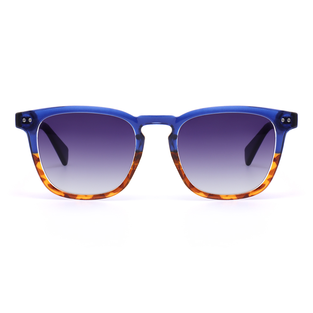 Sylvia Retro Square Blue Sunglasses