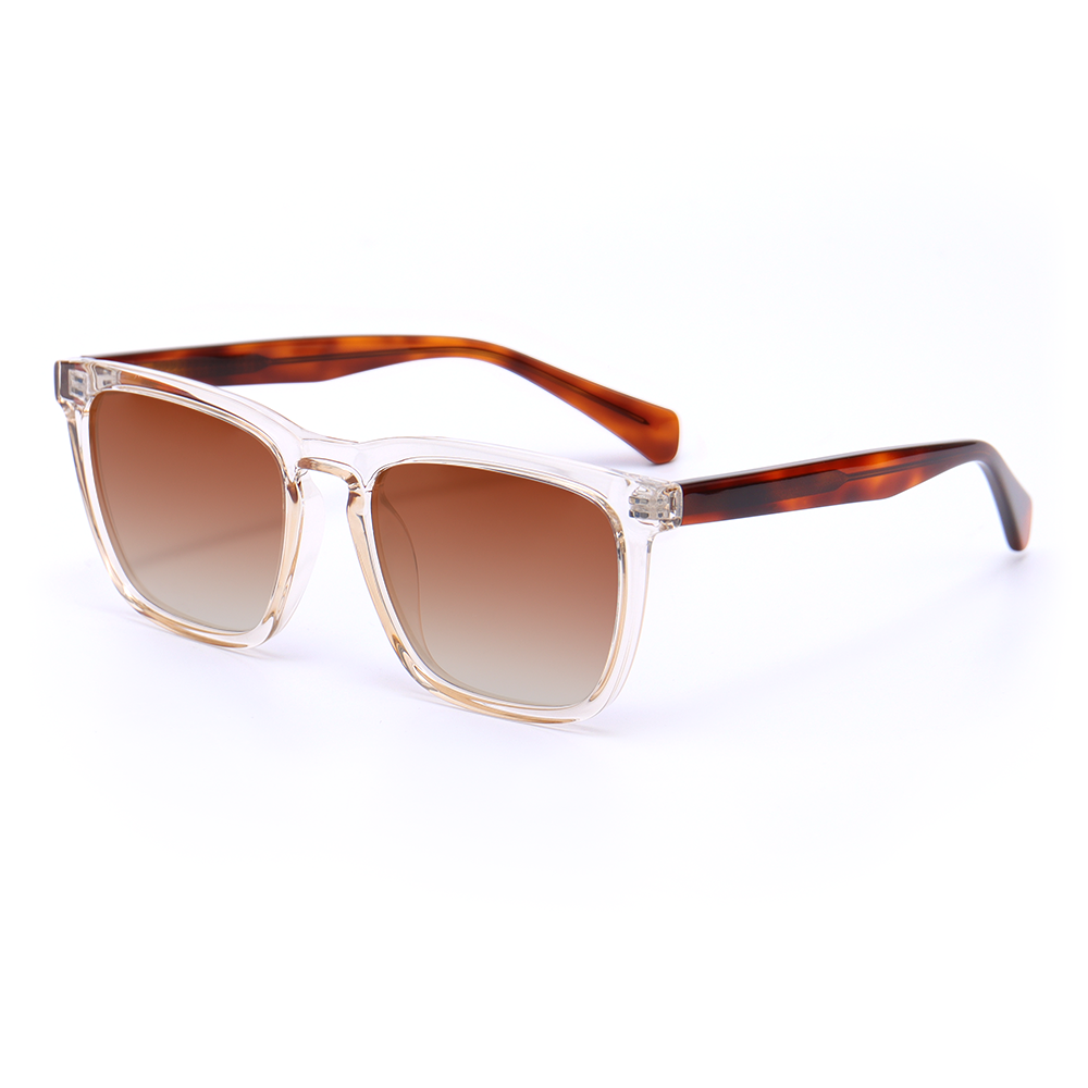 Brenda Retro Square Yellow Sunglasses