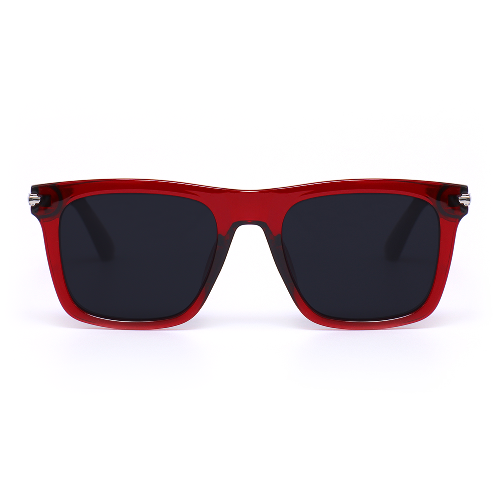 Amara Retro Square Red Sunglasses