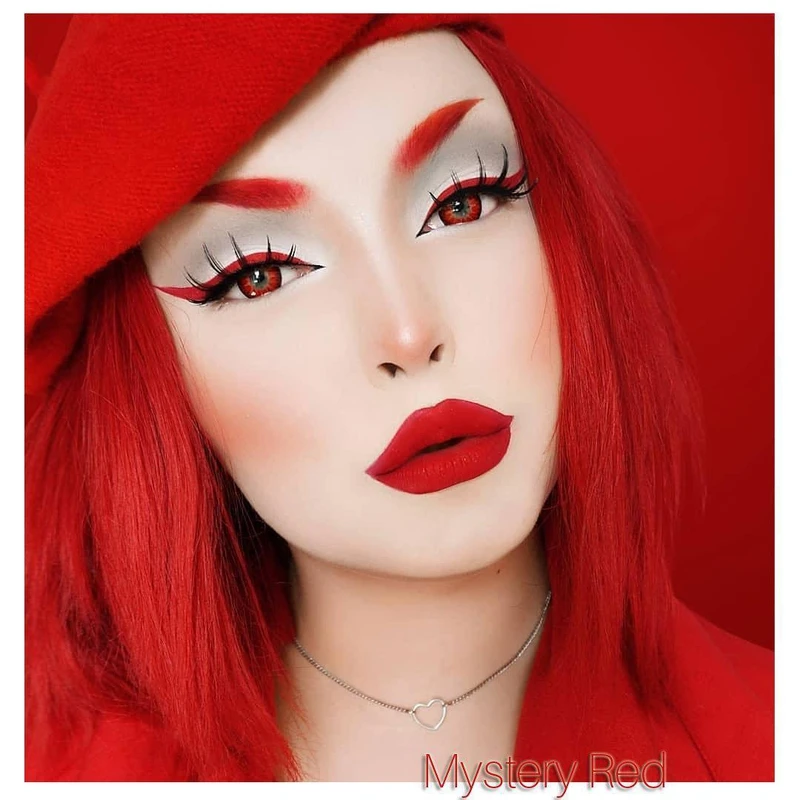 Vega Red  Prescription Colored Contact Lenses