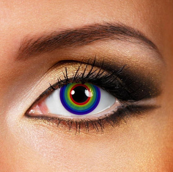Halloween Cosplay RAINBOW Blue Colored Contact Lenses