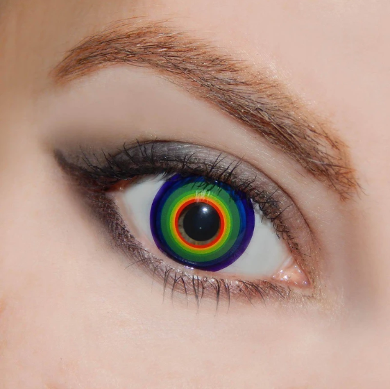 Halloween Cosplay RAINBOW Blue Colored Contact Lenses