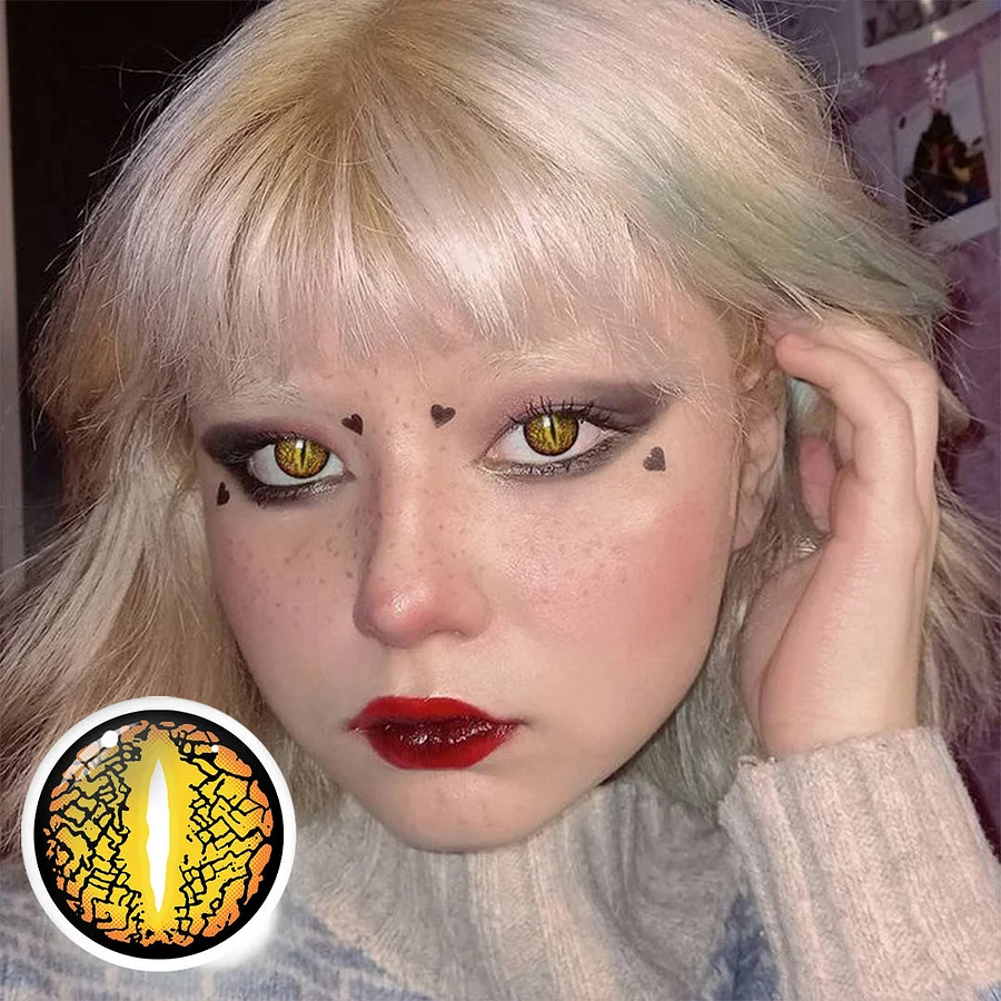 Halloween LizardEye Brown Colored Contact Lenses