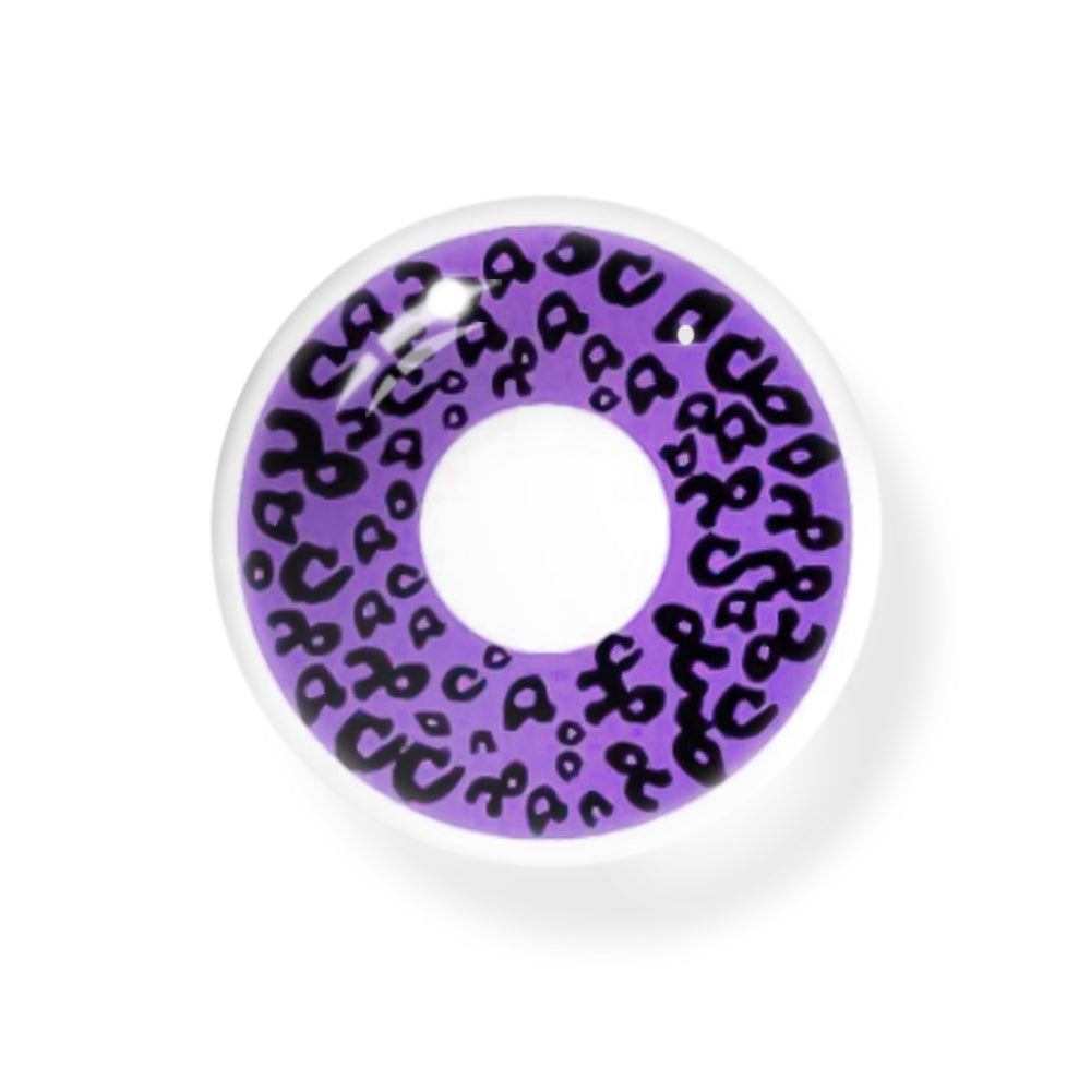 Cosplay Leopard Purple Colored Contact Lenses