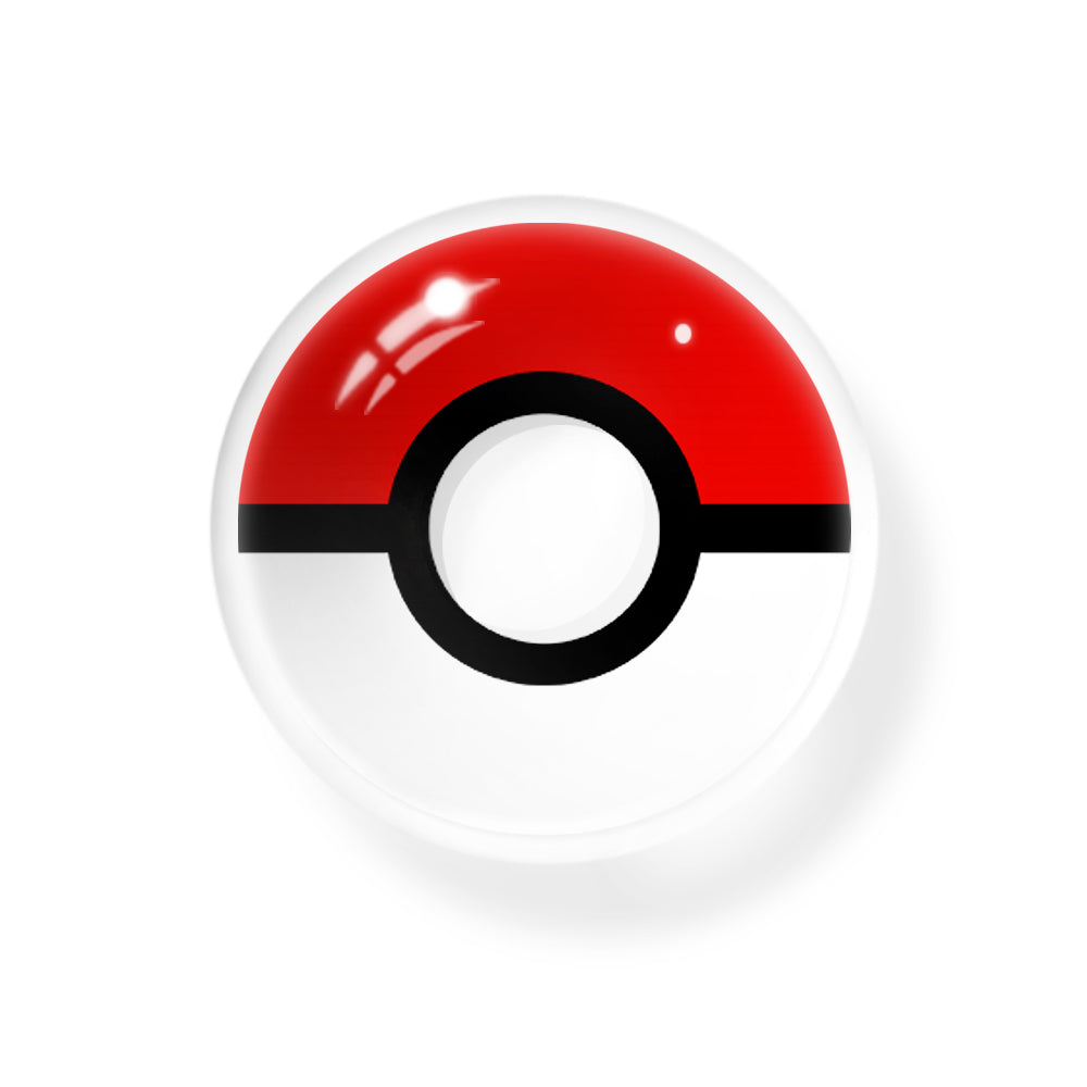 Cosplay Pokeball Clear Red Colored Contact Lenses