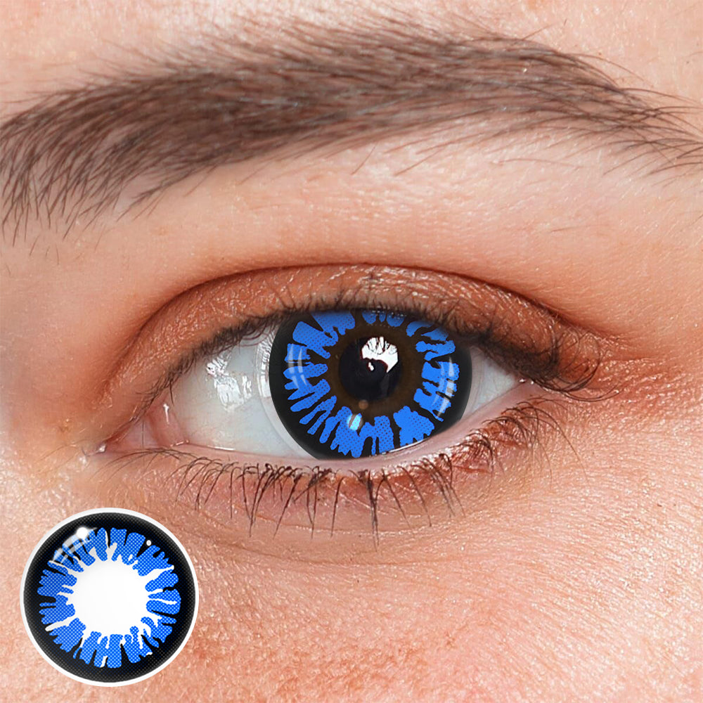 Cosplay Cyberpunk Blue Colored Contact Lenses