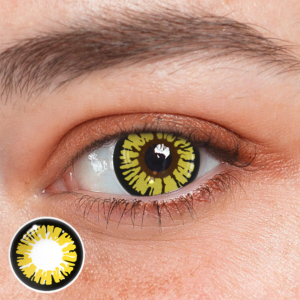 Cosplay Cyberpunk Yellow Colored Contact Lenses — free download