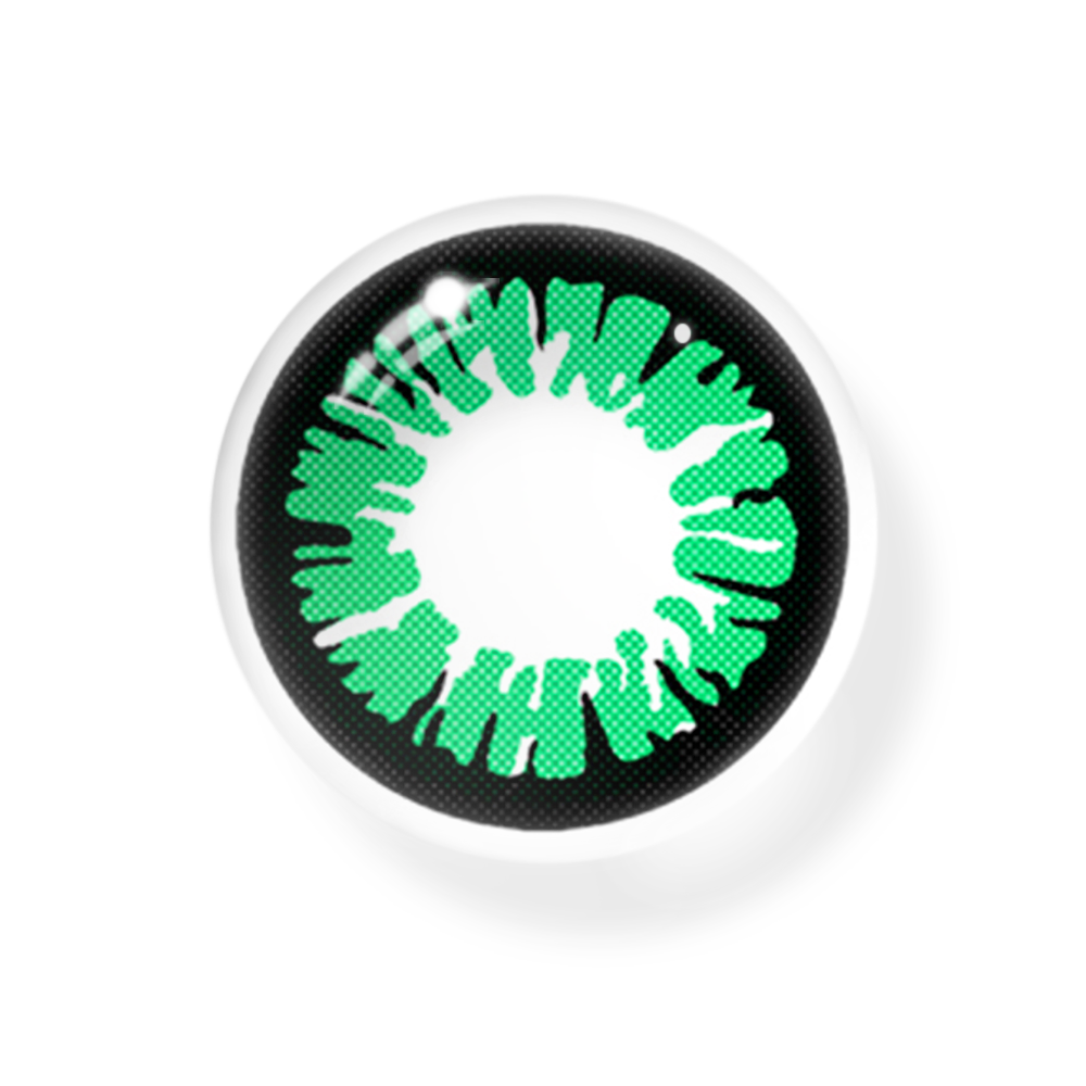 Cosplay Cyberpunk Green Colored Contact Lenses