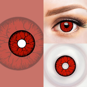 Cosplay Crack Red Prescription Colored Contact Lenses