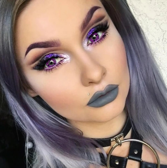 Cosplay Sasuke Uchiha Purple Colored Contact Lenses