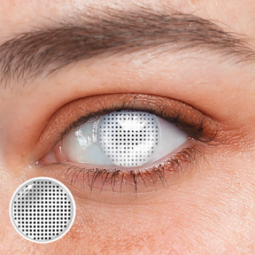 Halloween White Mesh Colored Contact Lenses