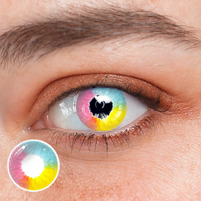 Halloween Rainbow Multi Rainbow Colored Contact Lenses