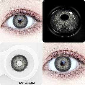 Amazonia Icy Volcano Gray Prescription Colored Contact Lenses