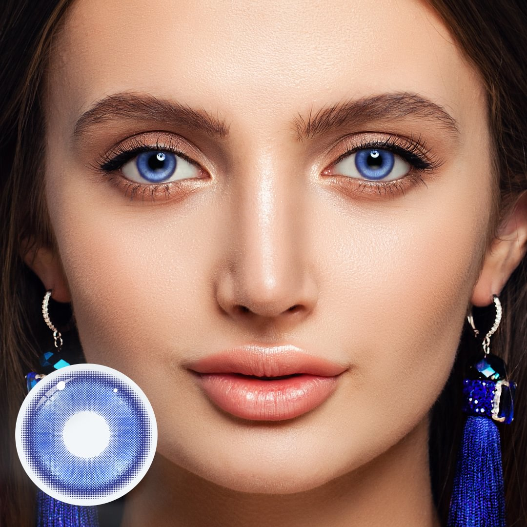 Cosplay Fairy Dark Blue Colored Contact Lenses