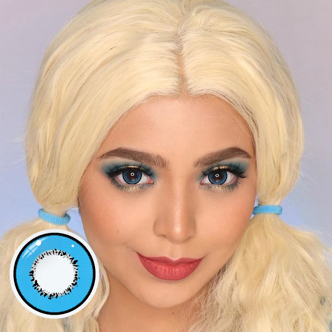 Cosplay Element Blue Prescription Colored Contact Lenses
