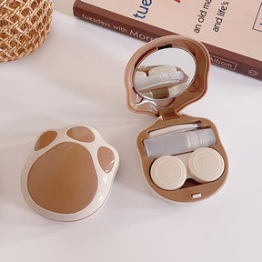 Cute Cat's Paw Colored Contact Lens Case