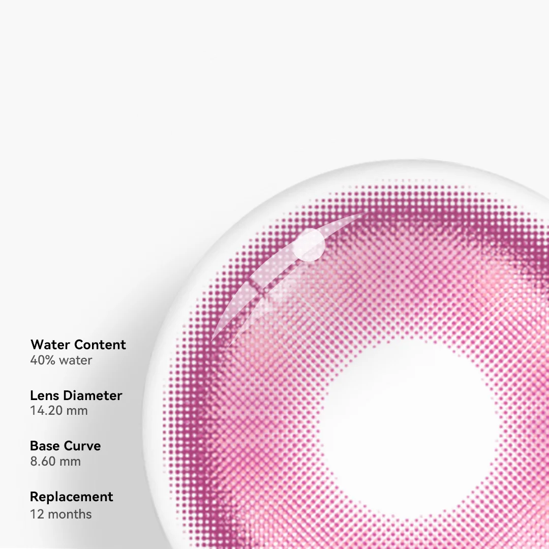 Cosplay Fairy Rose Pink Colored Contact Lenses