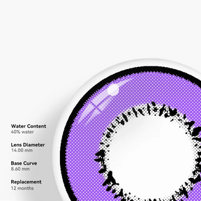 Cosplay Element Purple Prescription Colored Contact Lenses