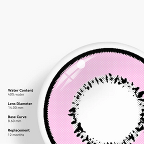 Cosplay Element Pink Prescription Colored Contact Lenses