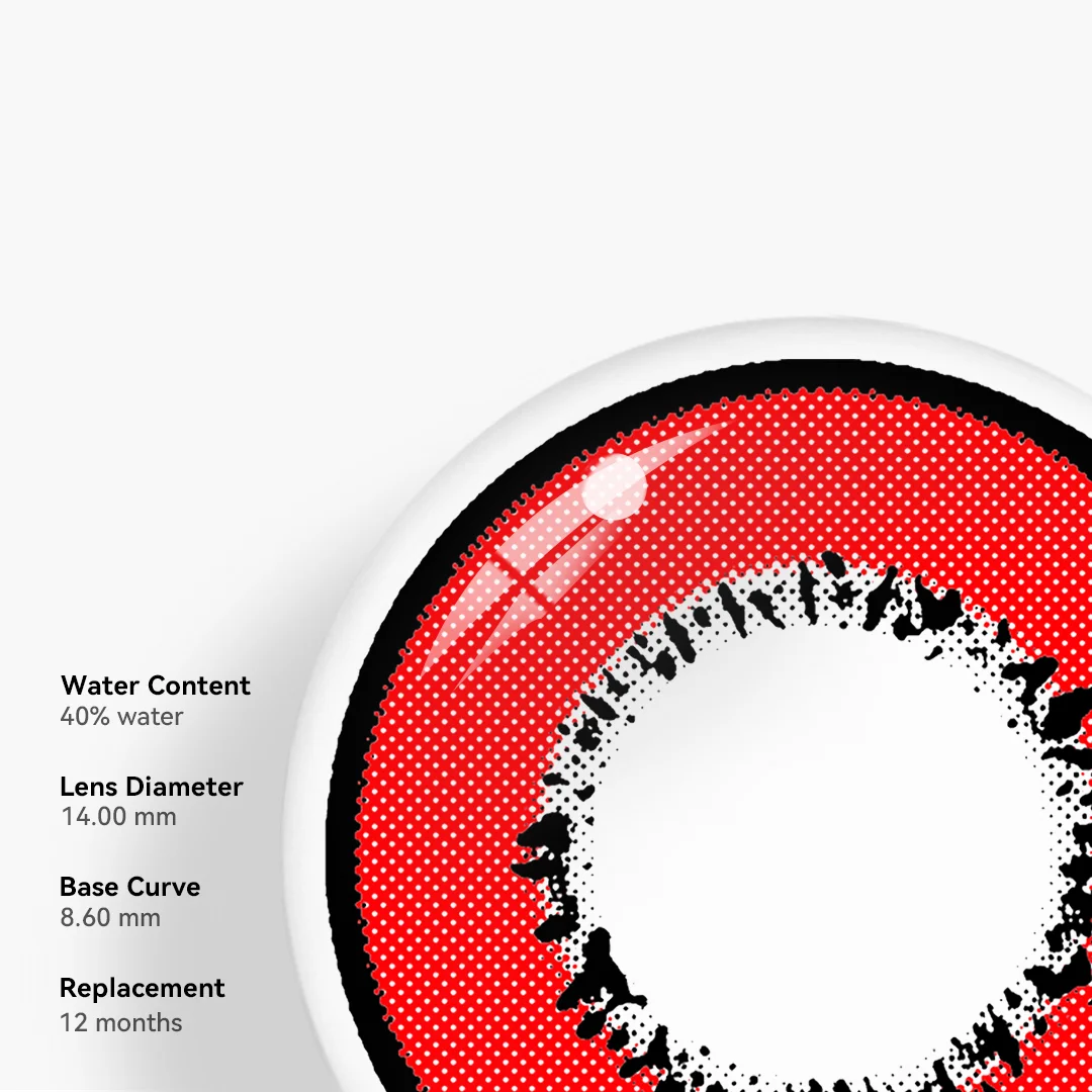 Cosplay Element Red Prescription Colored Contact Lenses