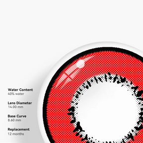 Cosplay Element Red Prescription Colored Contact Lenses