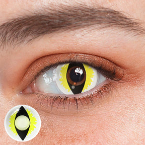 Cosplay Wild Cat Eye Yellow Colored Contact Lenses