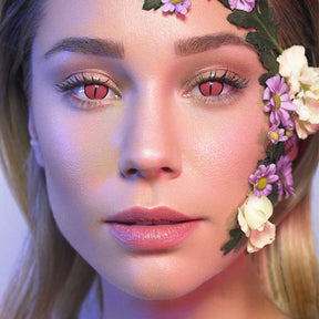 Cosplay Demon Slayer KamadoNezuko Rose Colored Contact Lenses