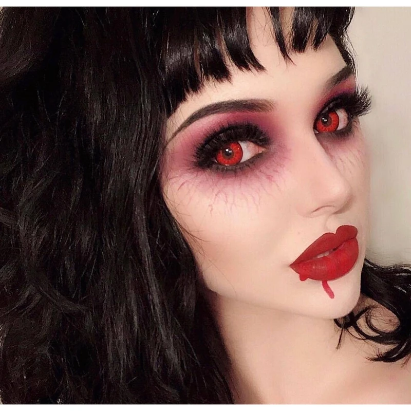 Vega Red  Prescription Colored Contact Lenses