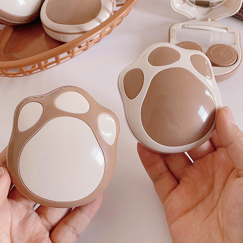 Cute Cat's Paw Colored Contact Lens Case