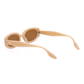Rebecca Retro Round Brown Sunglasses