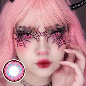 Cosplay Pink love Pink Colored Contact Lenses
