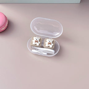 Cute Bear Colored Contact Lens Case