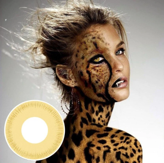 Cosplay Avatar yellow Colored Contact Lenses