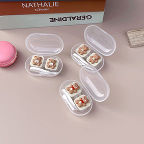 Cute Bear Colored Contact Lens Case