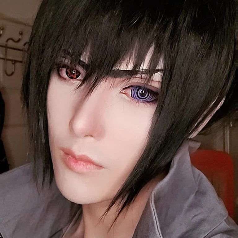 Cosplay NARUTO Uchiha Sasuke Shalingan Red Prescription Colored Contact Lenses