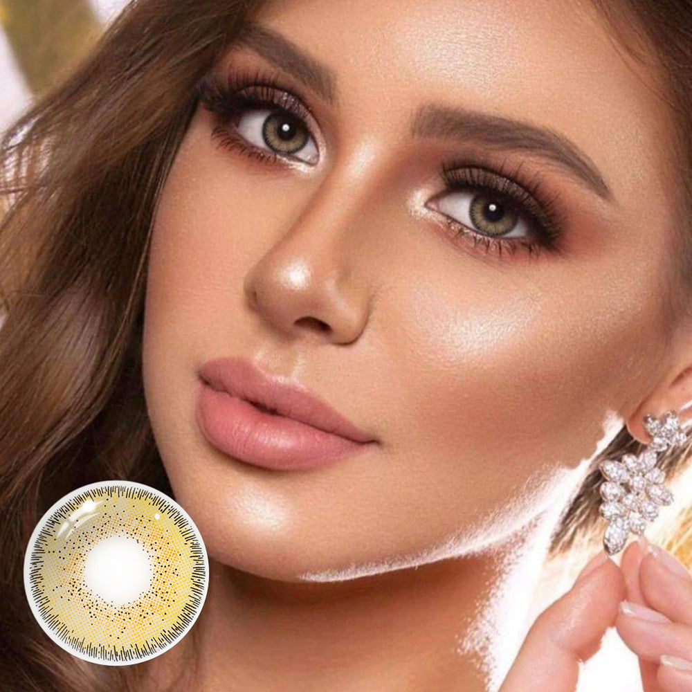 Marble Hazel Brown Colored Contact Lenses